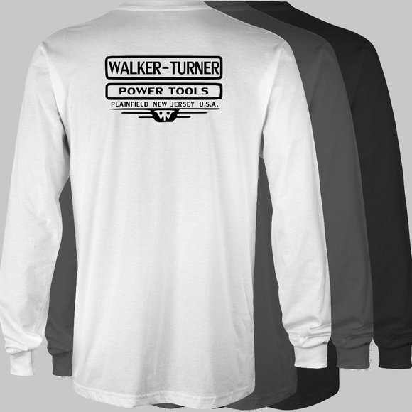 Walker Turner Power Tools Long Sleeve Retro T-Shirt stanley delta jet rockwell - Picture 1 of 6